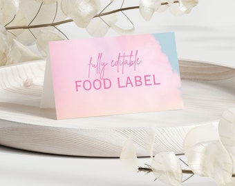 She Found Her Lover Bridal Shower Food Label Cards, Editable Template, 006