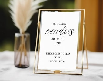Candy Guessing Game Sign: Minimalist Baby Shower (Printable Template) 018
