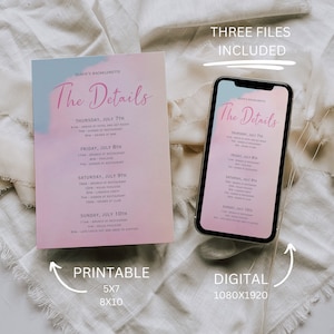 Lover Bachelorette Party Itinerary, T Swift Bachelorette Schedule, Lover Bachelorette Weekend, Digital Download, TEMPLATE, 006