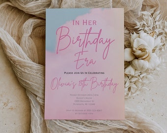 Birthday Era Invitation Template, Birthday Party Invite (Digital Download) 006