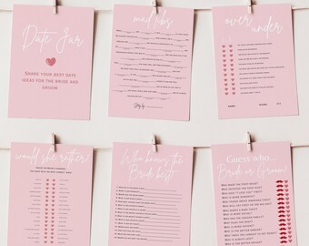 Love Story Brautparty Spiele: 20 Spiele Bundle (Vorlage)