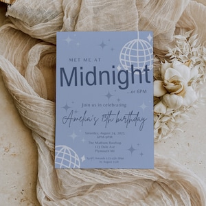 Meet Me At Midnight Birthday Invitation, T Swift Birthday Invite, Eras Birthday Party Invite, TEMPLATE
