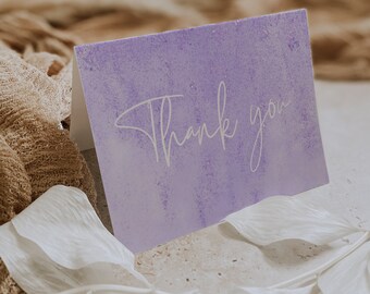 Lavender Haze Bridal Shower Thank You Card Template (Digital Download) 016