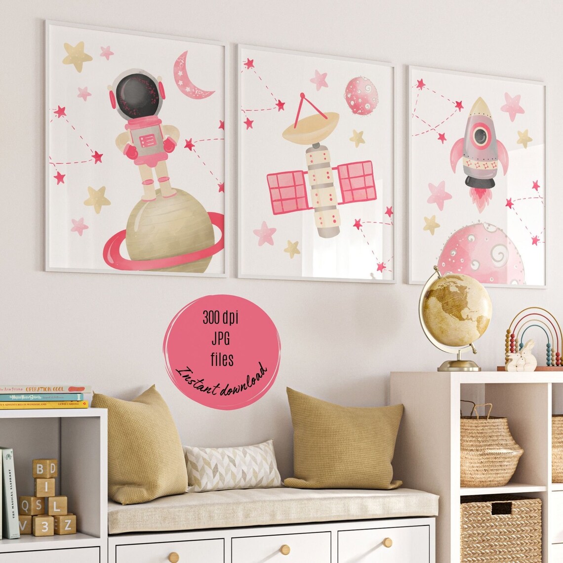 Girls Space Nursery Girl Space Theme Nursery Space Nursery Etsy
