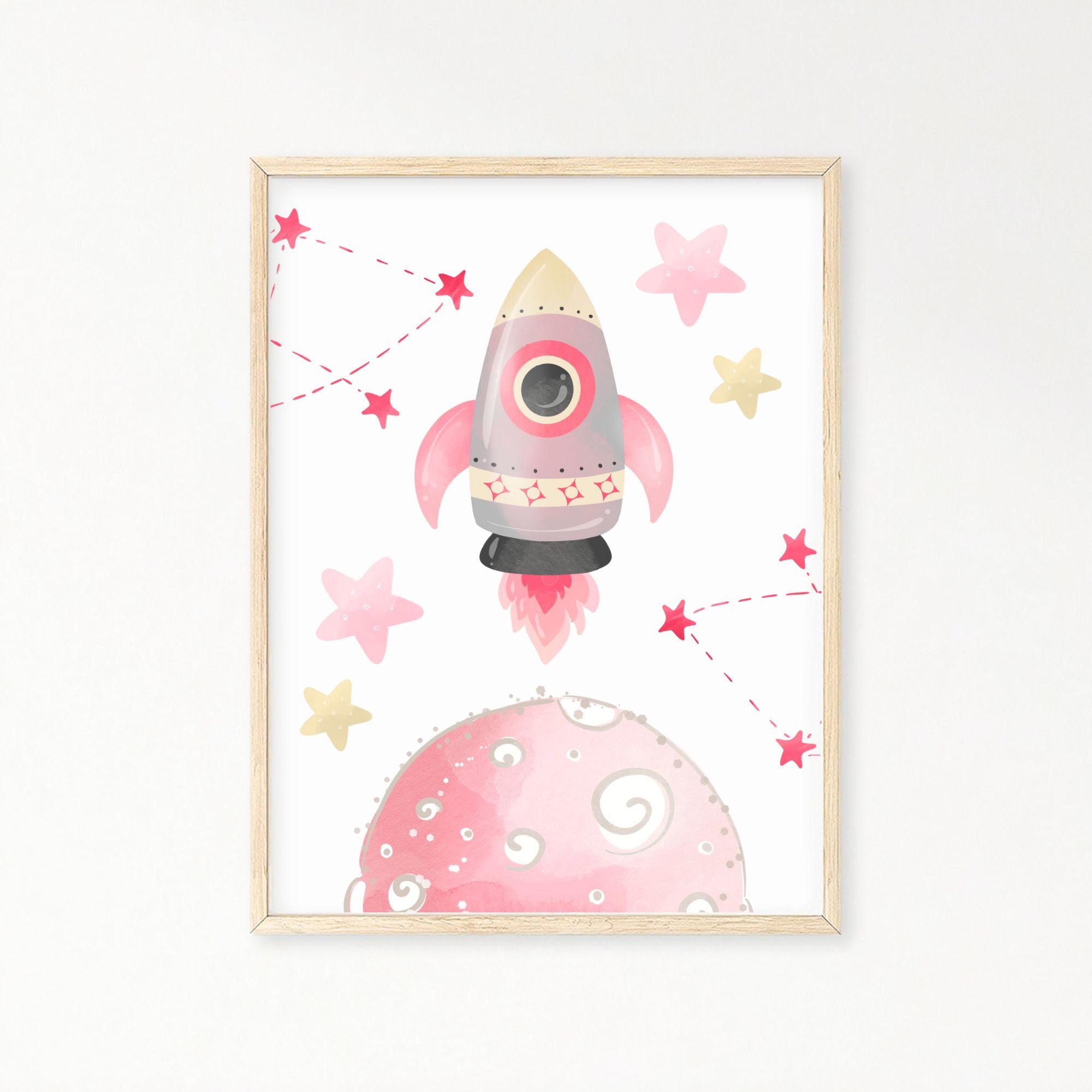 Girls Space Nursery Girl Space Theme Nursery Space Nursery Etsy