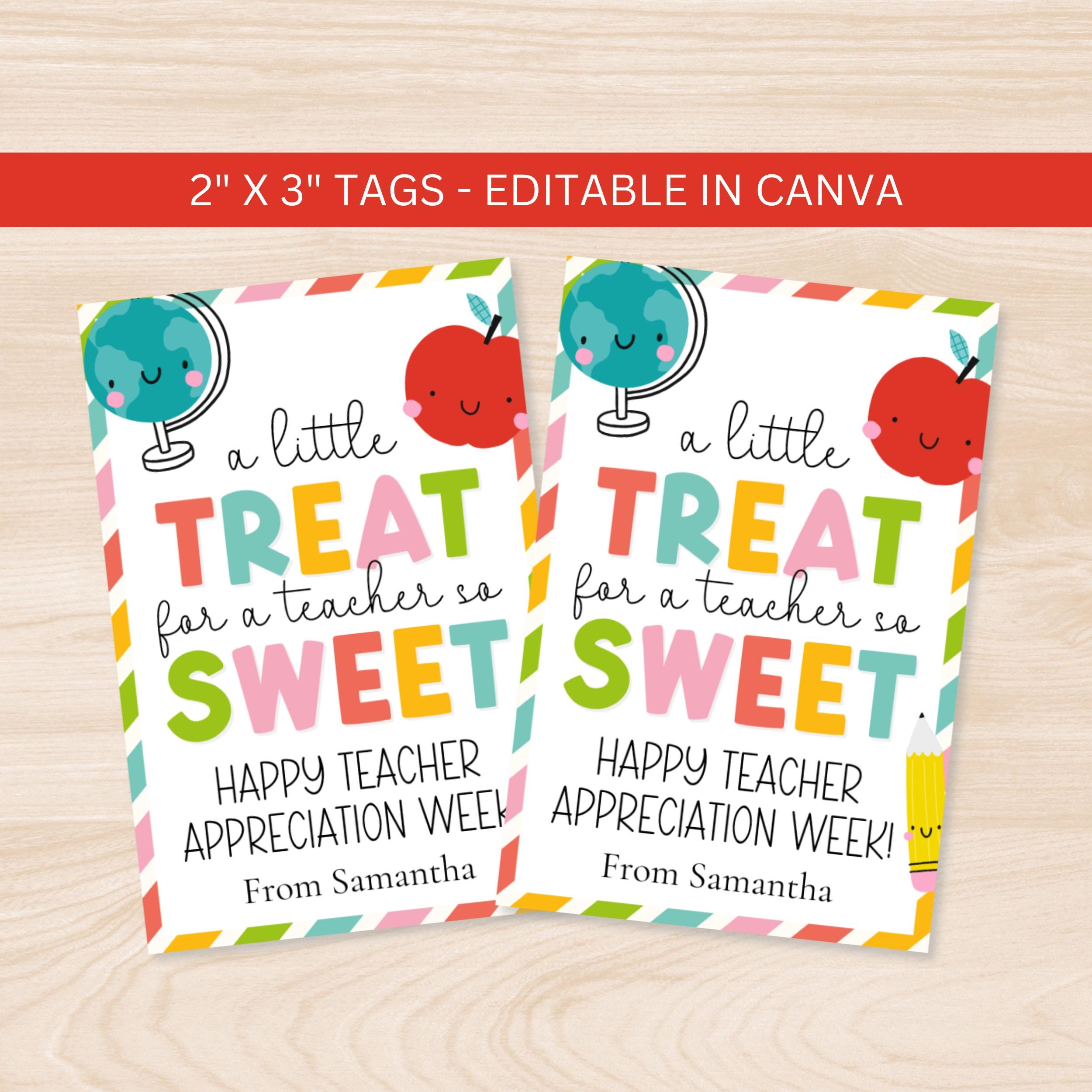 Teacher Appreciation Week Gift Tag Printable: School Staff Thank You ...