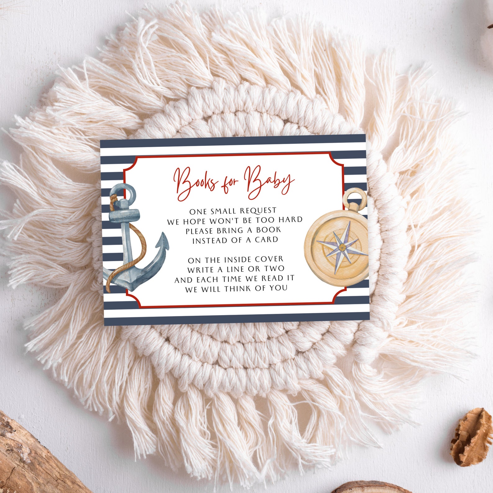 Ahoy Its a Boy Baby Shower Invitation Editable, Printable Nautical