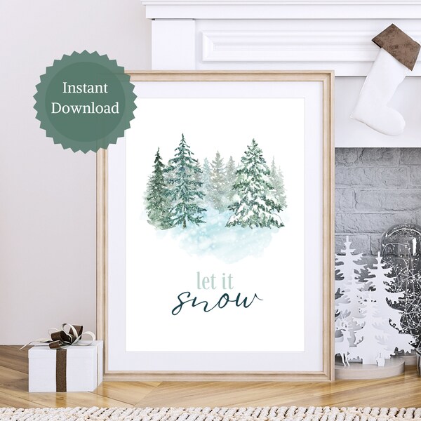 Printable Winter Art 8x10 - Etsy
