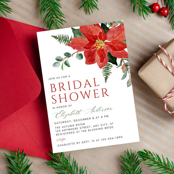 Winter Bridal Shower Invitations - Etsy