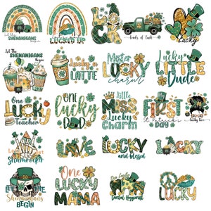 Retro St Patrick&#39;s Png Bundle, St Patricks Day, Png Shamrocks, St Patrick Tag, Urlaub Png, Sublimation Png, Png für Sublimation, irischer Png