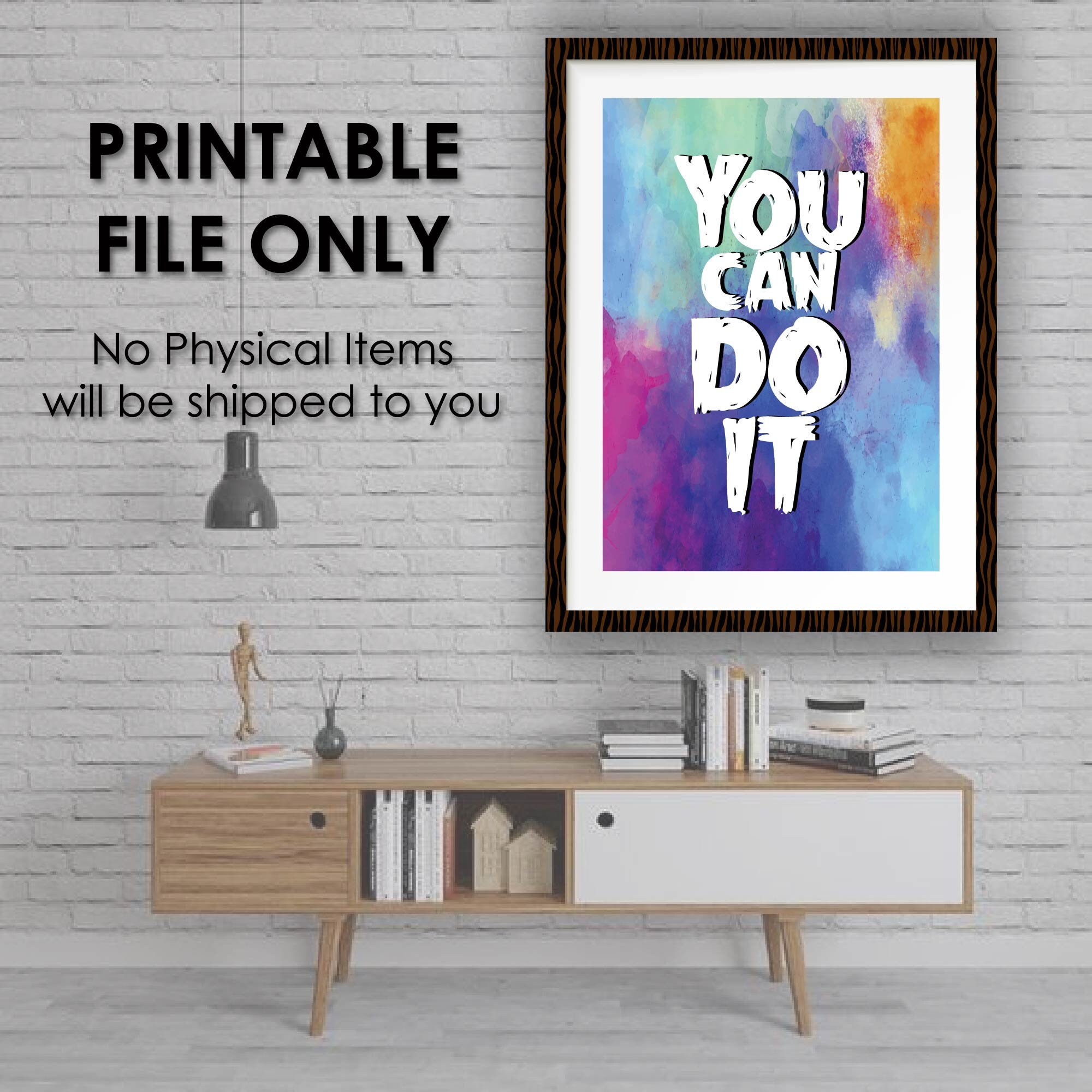 You Can Do It Wall Art Motivational Wall Art Motivational Quote Wall