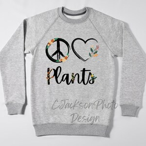 Peace Love Plants Png Svg Cricut, idée cadeau amoureux des plantes, svg pour chemise, png, fichier de coupe svg pour Cricut, téléchargement instantané