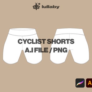Cyclist Shorts Template Gym Wear Mockup Active Wear Template Illustrator Mockup Women Fashion Design Shorts Vector Tech Pack Women Clothing