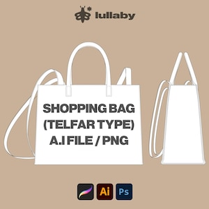 Streetwear Shopping Bag Mockup: Vector Tech Pack for Illustrator (AI, PNG Files)