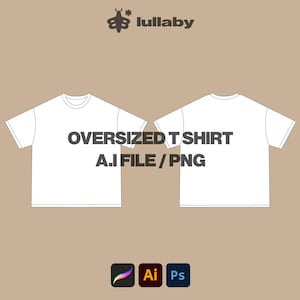 Streetwear Oversize T Shirt Mockup Vector Illustrator Mockup Procreate Template Clothing Template Custom Design Sketch Tech Pack