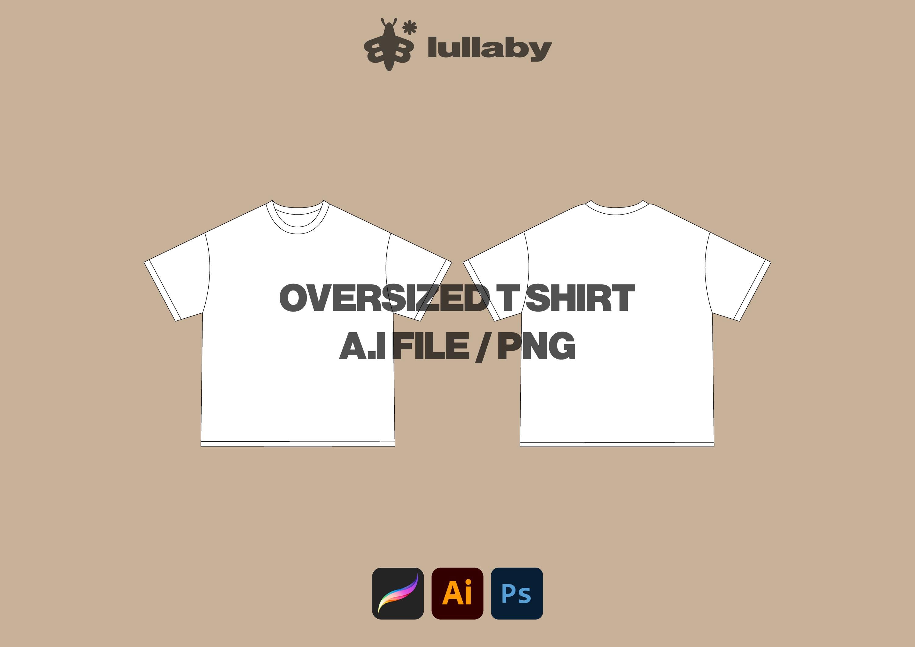 Streetwear Oversize T Shirt Mockup Vector Illustrator Mockup Procreate ...