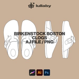 Streetwear Clogs Mockup Template: Vector Tech Pack (Illustrator, PNG Files)