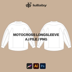 Motocross T-Shirt Mockup – Streetwear Dirt Bike Jersey Template (AI for Illustrator & Procreate)