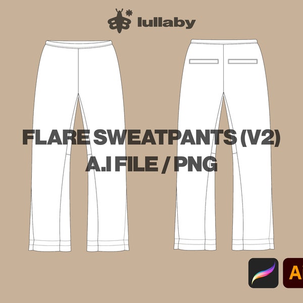 Flared Sweatpants Template Flared Sweatpants Template
