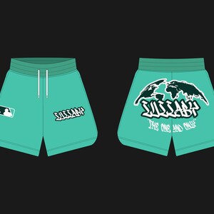 Streetwear Vector T shirt Template Shorts Template Vector Tech Pack Procreate Template Illustrator Mockup Clothing Basketball Shorts Mockup zdjęcie 5