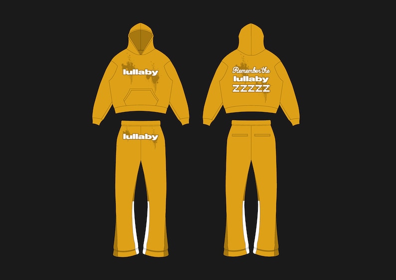 Streetwear Oversize Hoodie Template Flared Joggers Vector Mockup Streetwear Oversize Hoodie Template Flared Joggers Vector Mockup