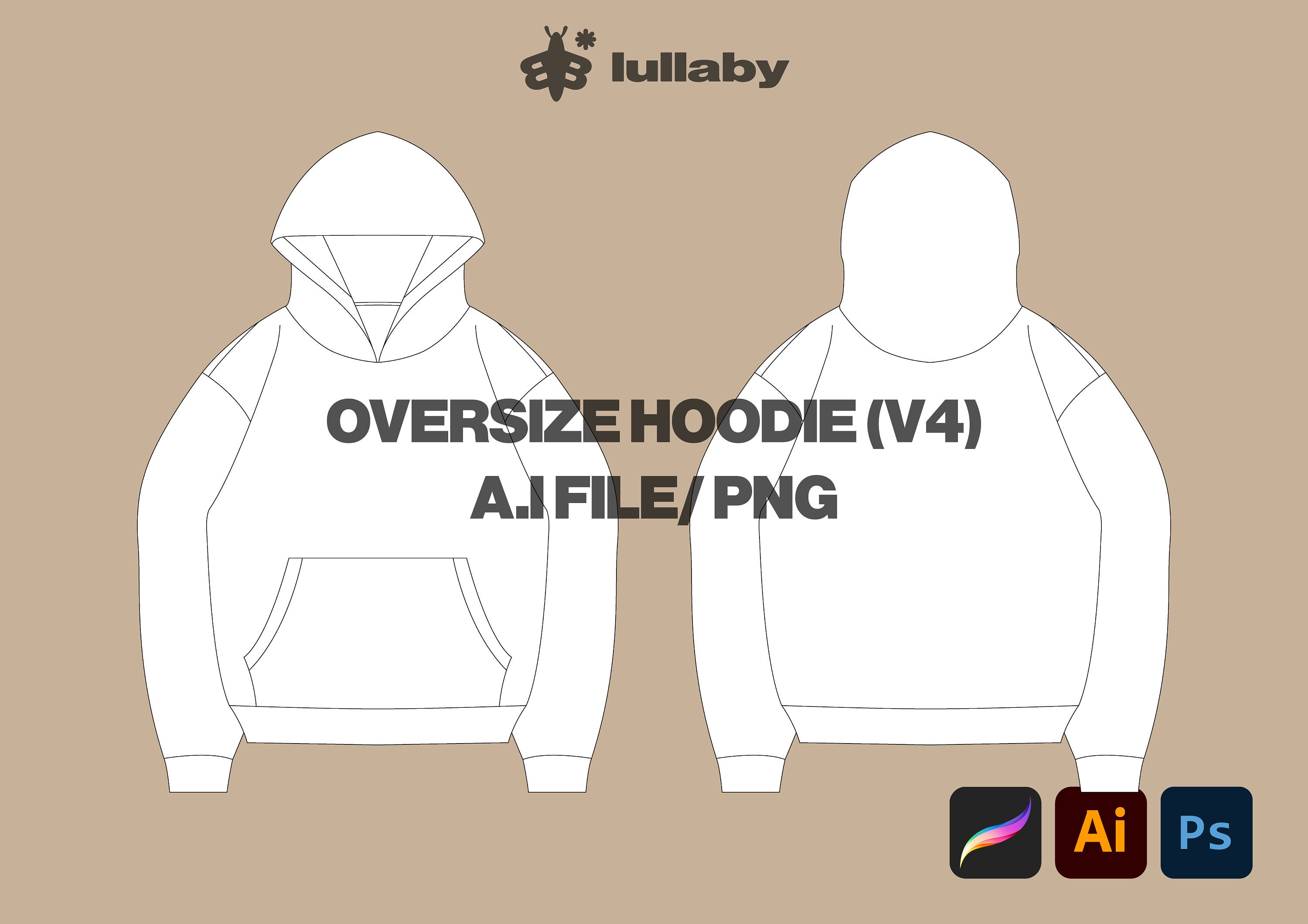 Streetwear Mockup Vector Hoodie Template Illustrator Tech Pack Etsy Streetwear Mockup Vector Hoodie Template Illustrator Tech Pack Etsy