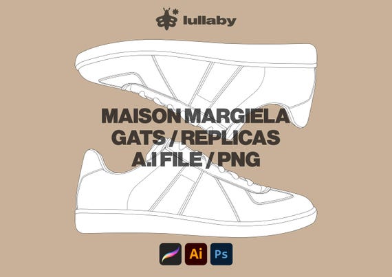 Streetwear Sneaker Mockup – Army Trainers Vector Template GATS for Procreate & Illustrator