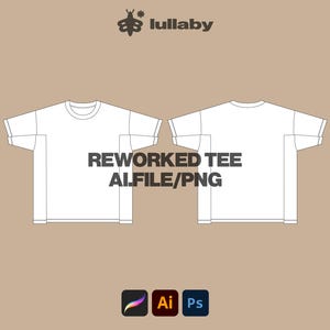 Streetwear Mockup T shirt Mockup Vector Reworked T shirt Illustrator Procreate PNG Template Digital Design Flat drawing clothings Tech Pack