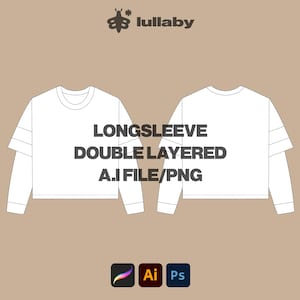 Streetwear T Shirt Mockup Streetwear Vector Illustrator Mockup Longsleeve Template Clothing Template Custom Design Sketch Tech Pack