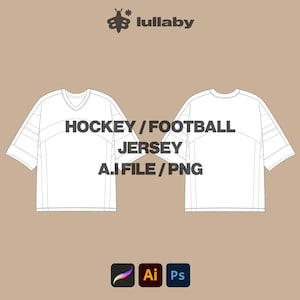 Football Jersey Mockup Hockey Jersey Mockup Illustrator Template Jersey Vector Tech Pack Procreate Mockup T Shirt Design Clothing Design