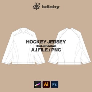 Football Jersey Mockup – Streetwear Vector Template - AI File for Clothing Design on Illustrator & Procreate
