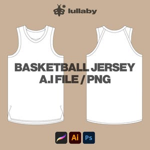 Basketball Jersey Mockup – Streetwear Vector Template for Illustrator & Procreate | Tech Pack for Clothing Design