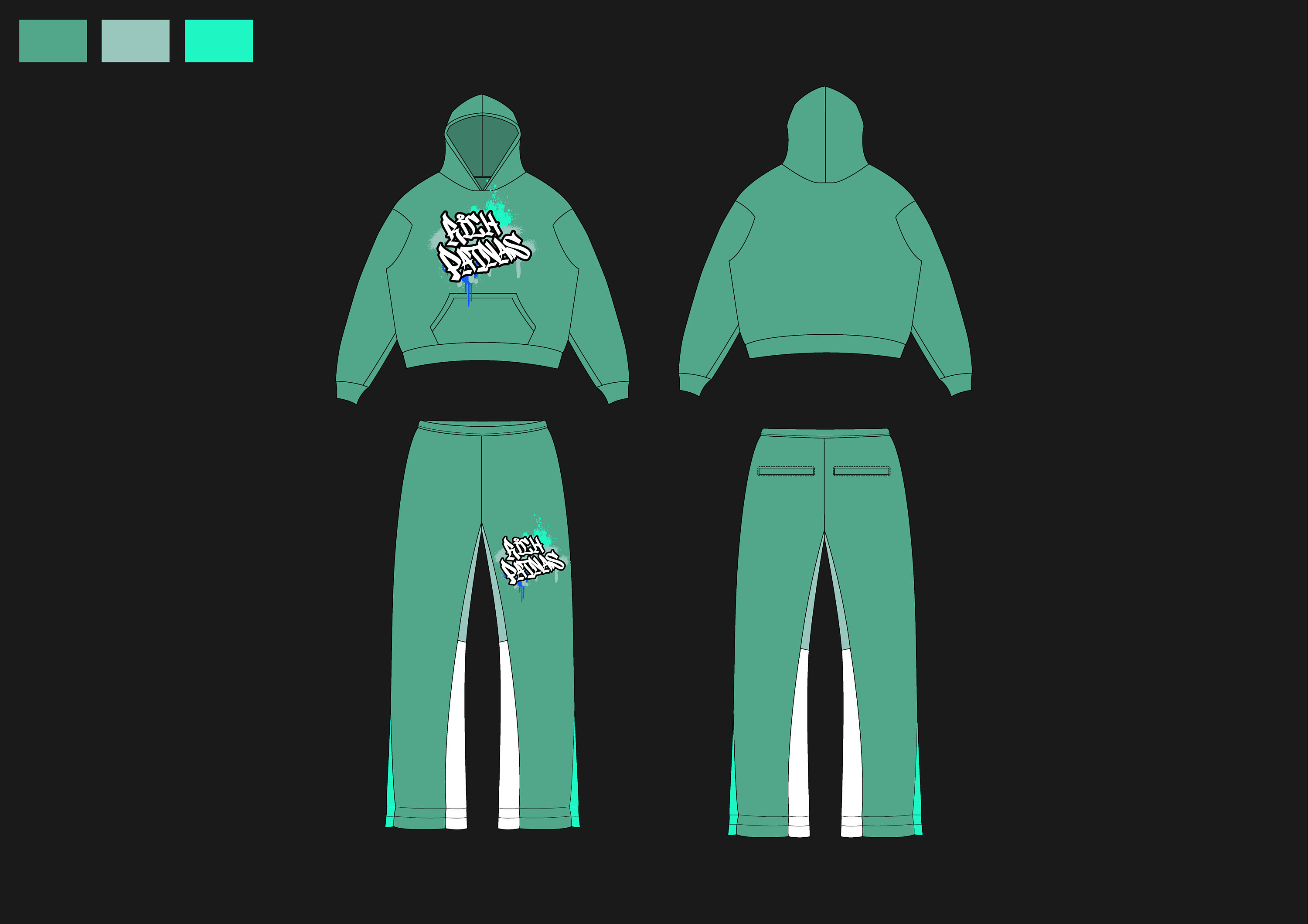 Flared Sweats Mockup Hoodie Template Flared Joggers Vector Mockup ...