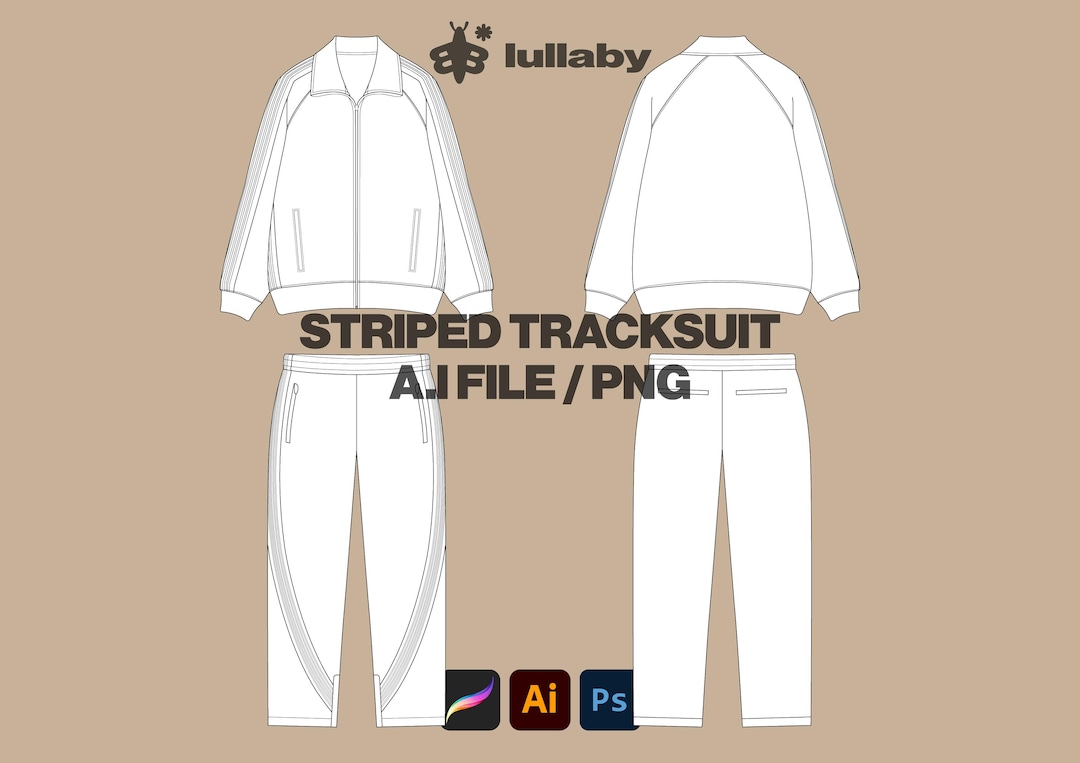 Tracksuit Template Streetwear Vector Jacket Mockup Joggers