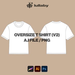 Streetwear Mockup T shirt Mockup Vector T shirt Illustrator Procreate PNG Template Digital Design Flat drawing clothings Tech Pack