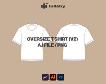 Streetwear Mockup T shirt Mockup Vector T shirt Illustrator Procreate PNG Template Digital Design Flat drawing clothings Tech Pack