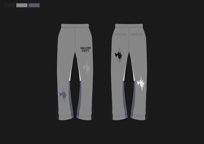 Streetwear tech pack Flared Sweatpants Mockup Streetwear Vector ...