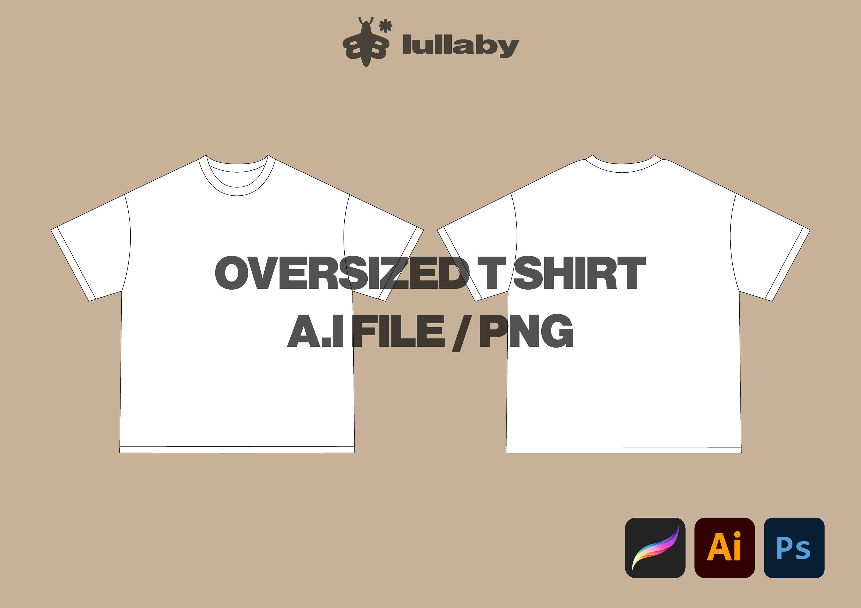 Streetwear Oversize Fit T Shirt Mockup Vector Illustrator - Etsy