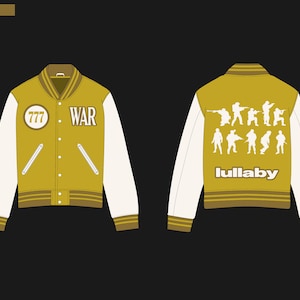 Varsity Jacket Template Pack Jacket Tech Pack Streetwear Vector Mockup Bundle Illustrator Template Procreate Mockup Flat Drawing Fashion CAD image 3