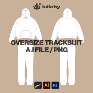Streetwear Vector Hoodie Template Joggers Vector Tech Pack Illustrator Template Procreate Mockup Clothing Template Tech Pack Flat Drawing