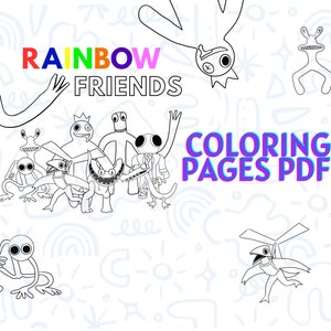 rainbow friends chapter coloring pages 2 green – Having fun with children