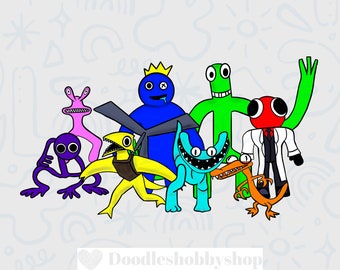 Roblox 風の Rainbow Friends キャラクター PNG デジタル