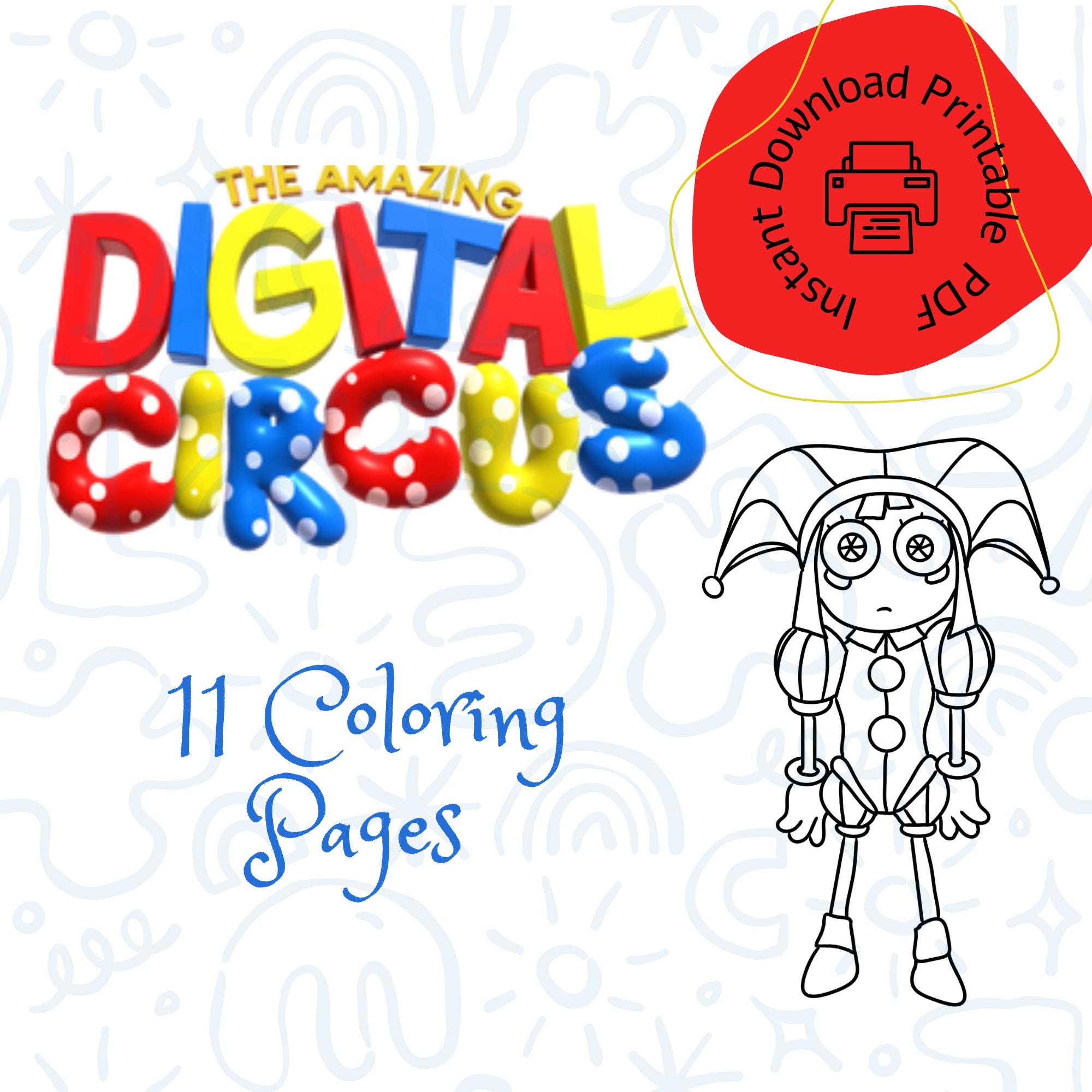 The Amazing Digital Circus Coloring pages PDF, Instant Download coloring pages