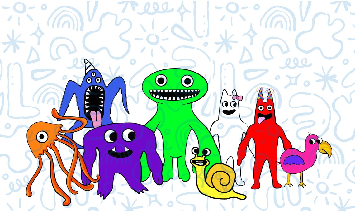 Garten of Banban Characters PNG Digital Download Image Garten - Etsy Canada