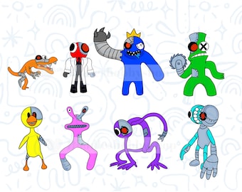 Roblox-inspired Rainbow Friends Characters PNG Digital Download: Ideal for  Sublimation & Printing Crafts 