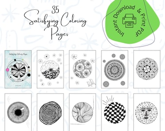 Satisfying Patterns Coloring Pages PDF Instant Download
