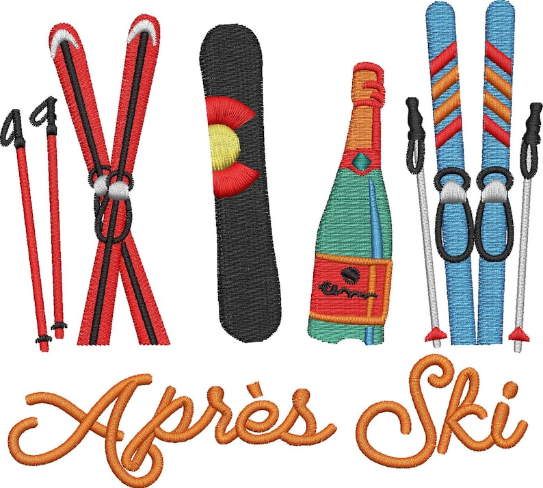 Apres Ski Sweater Embroidered Etsy