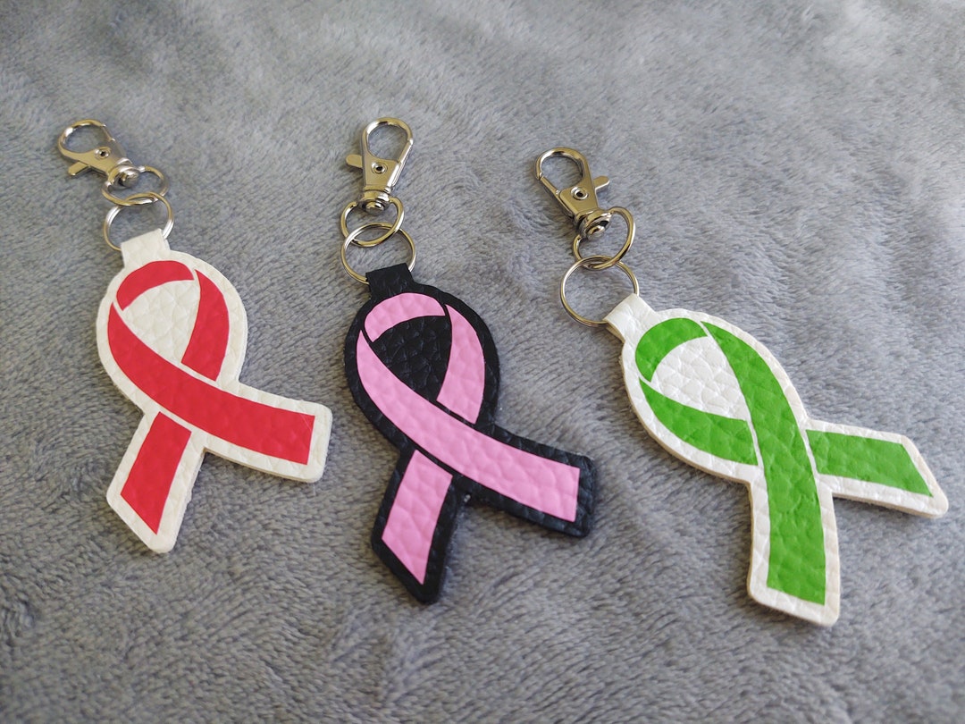 Custom Awareness Ribbon Key Chain or Zipper Pull Charm Clip Made With ...