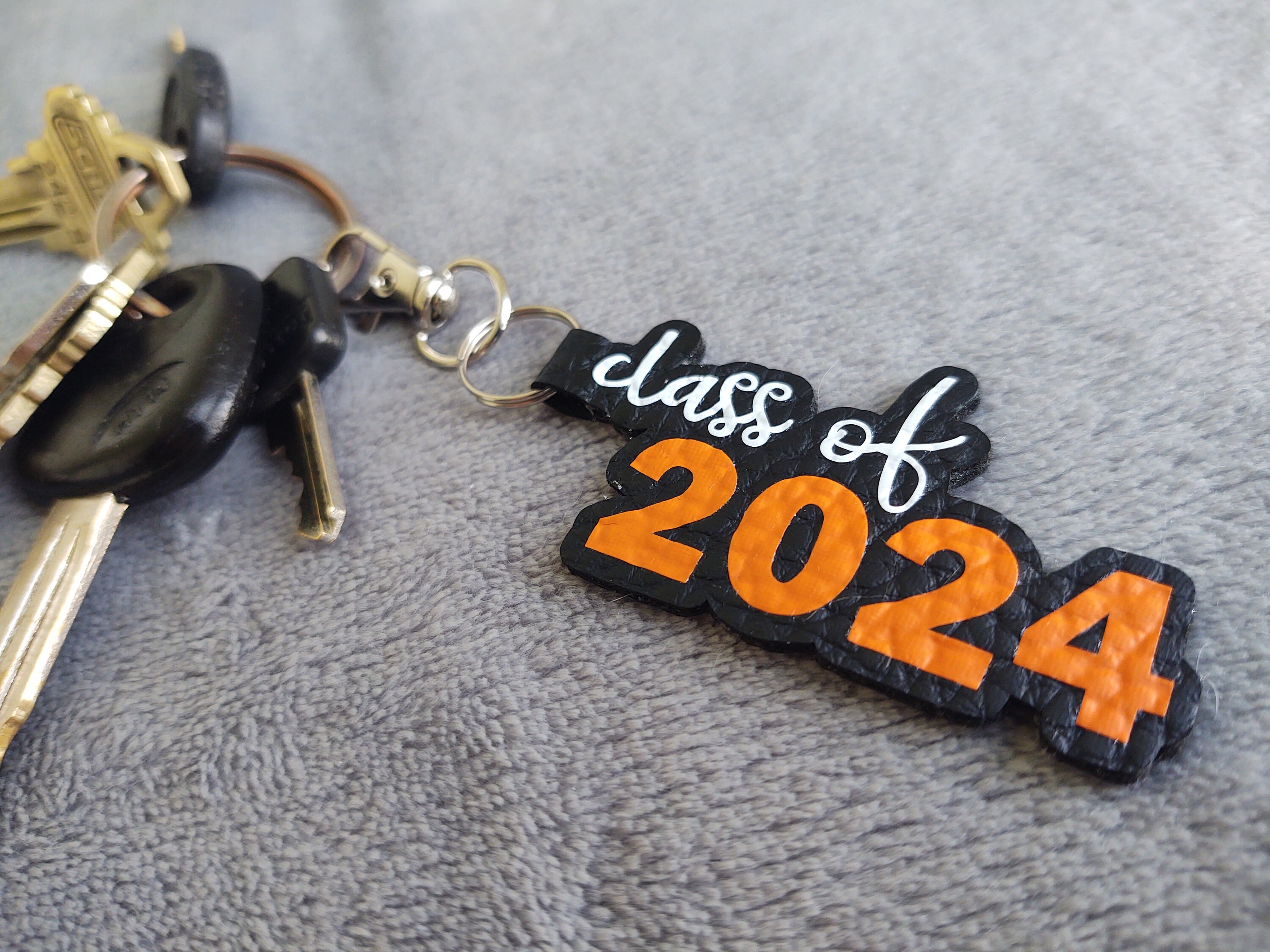 Personalized Graduation class Of Key Chain or Zipper Pull Charm Clip
