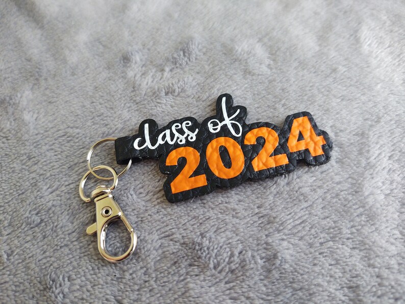 Personalized Graduation class Of Key Chain or Zipper Pull Charm Clip